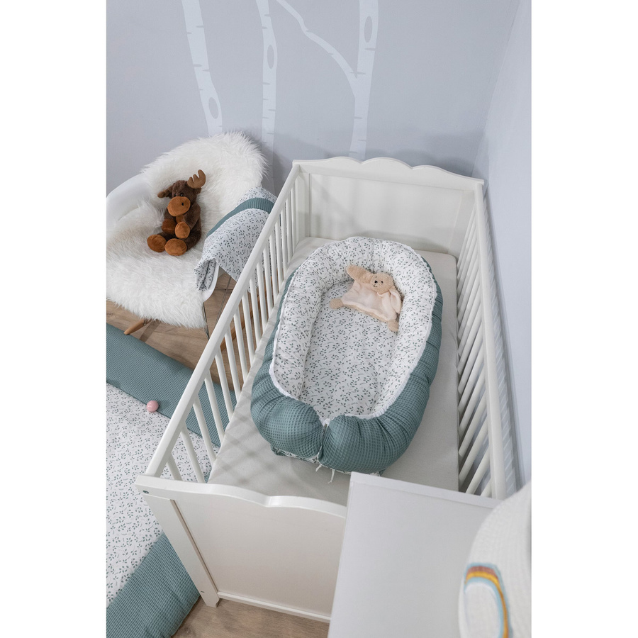 Ullenboom Kuschelnest Waffelpiqué für Babys in Grün, B/H: 55 x 95 cm - Bild 2