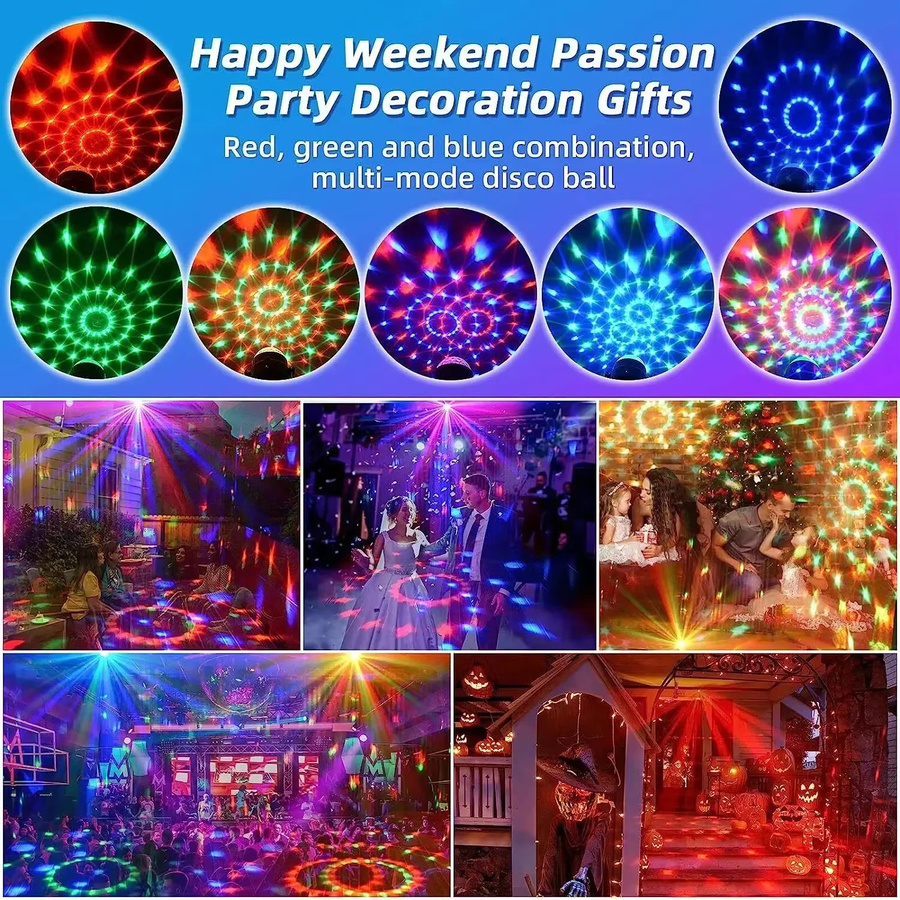 Heinast RGB LED Kristall Magic Ball Effektlampe in Multicolour für Party und Disco - Bild 2