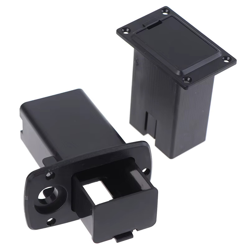 SD&HI Batteriehalter für aktive Bassgitarren-Tonabnehmer, 9V Batteriebox in Schwarz - Bild 3