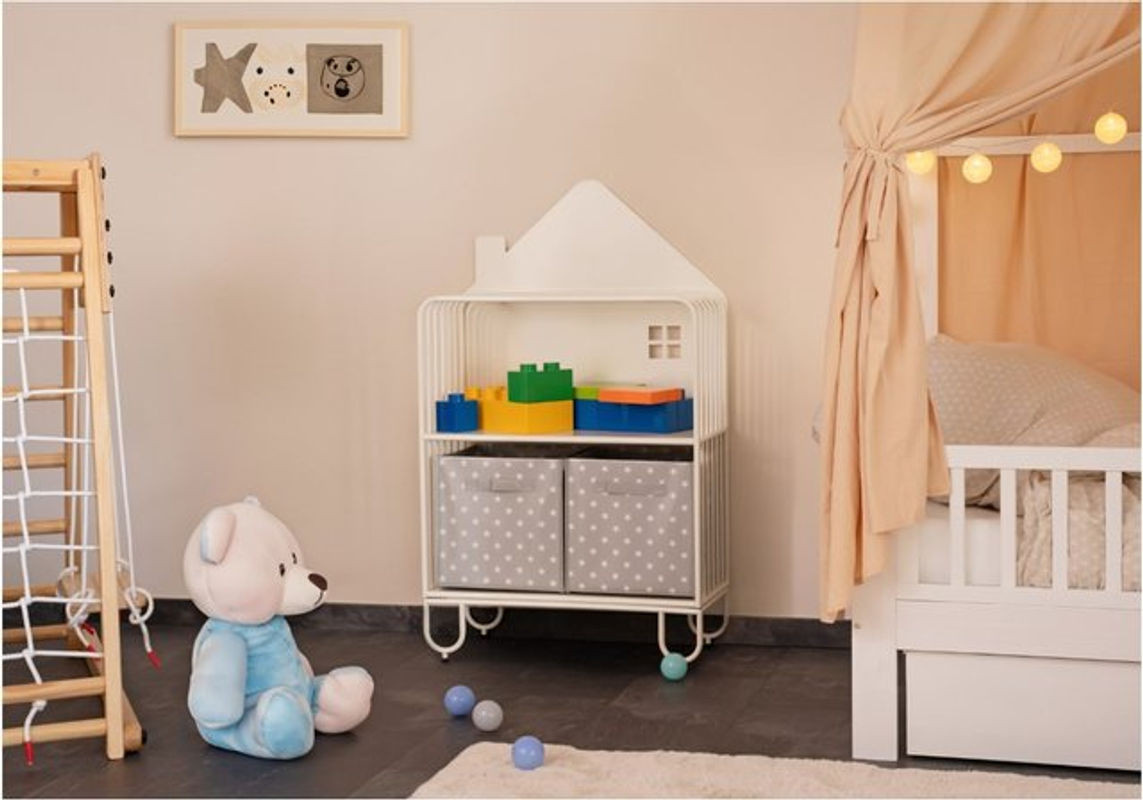 HOME DELUXE Kinderregal TODO magnetsich aus Metall in Weiß, freistehend - Bild 1