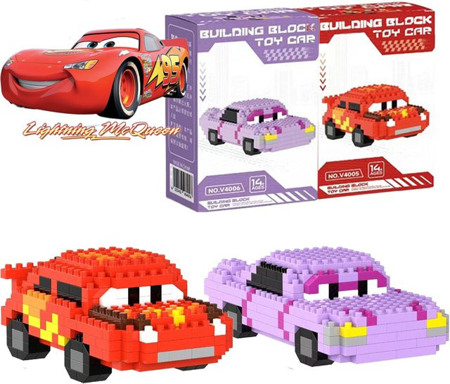 52TOYS Disney Cars Bausteine Set mit Lightning McQueen, Jackson Storm und Sally Carrera in Mehrfarbig - Bild 1