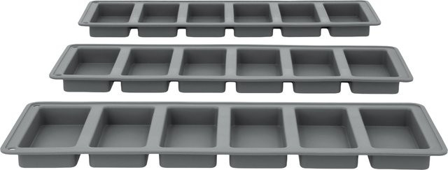 SILVERCREST Silikon-Riegelbackformen-Set, 3er Set, grau, rechteckig, antihaftbeschichtet und spülmaschinenfest - Bild 1