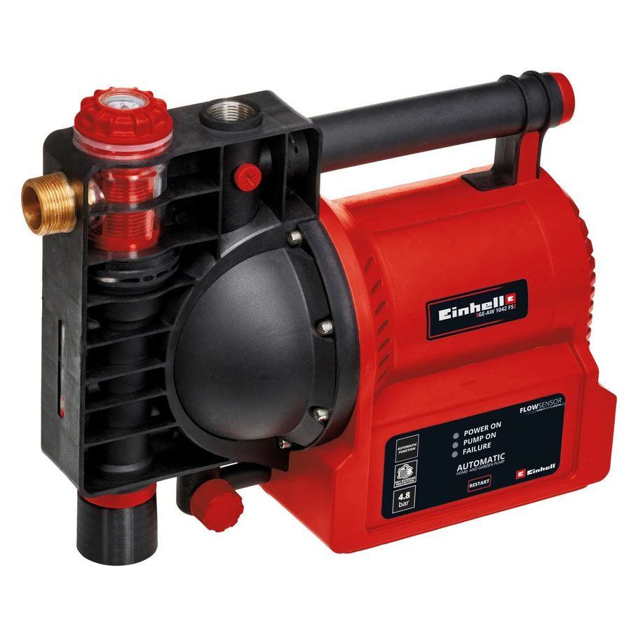 Einhell Hauswasserautomat GE-AW 1042 FS in Rot mit 4200 l/h Förderleistung - Bild 5