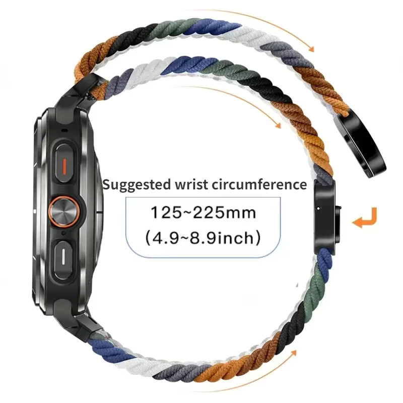 Samsung Uhrenarmband Nylon, geflochtenes Schlaufenarmband, Multicolor, 47 mm - Bild 5