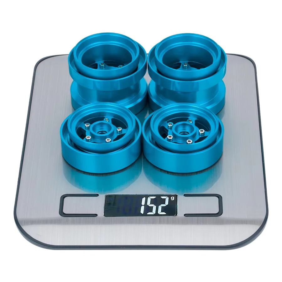 Tamiya Beadlock Felgennabe, Aluminiumlegierung, Blau, Upgrade-Teile - Bild 3