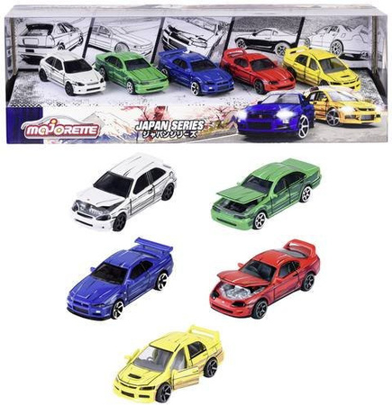 Majorette Japan Series PKW Modell, 5er Set, 1:64