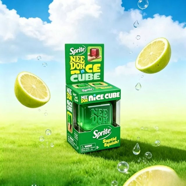 Schylling Nee Doh Sprite Limited Edition Nice Cube, Fidget-Spielzeug, green - Bild 1