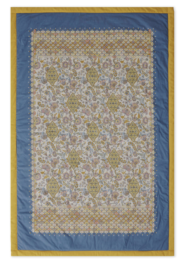 Bassetti Plaid TIGULLIO C1 Pastell in Blau/Mehrfarbig mit Ornamentmuster, B/T: 135 x 190 cm - Bild 1