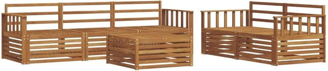 vidaXL Outdoor-Sofagarnitur 6-teilig aus Akazienholz in Braun mit Latten-Design - Bild 1