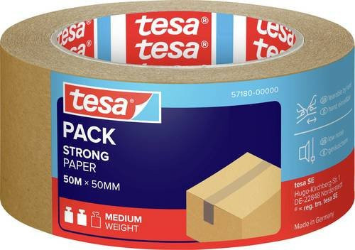 tesapack ecoLogo tesa Packband aus Papier in Braun, Breite: 50 mm, Länge: 50 m - Bild 1