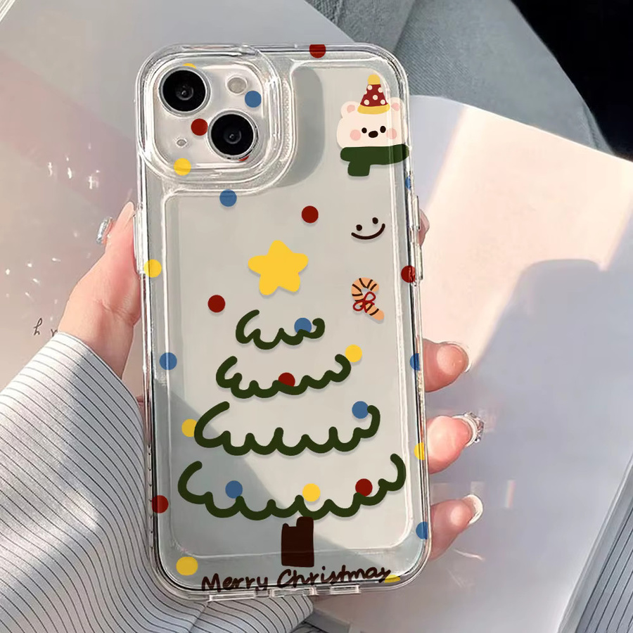Stoßfeste transparente Silikonhülle mit niedlichem Bären-Design für dein iPhone (kompatibel mit iPhone 17 Pro bis iPhone 11) in Transparent - Bild 6