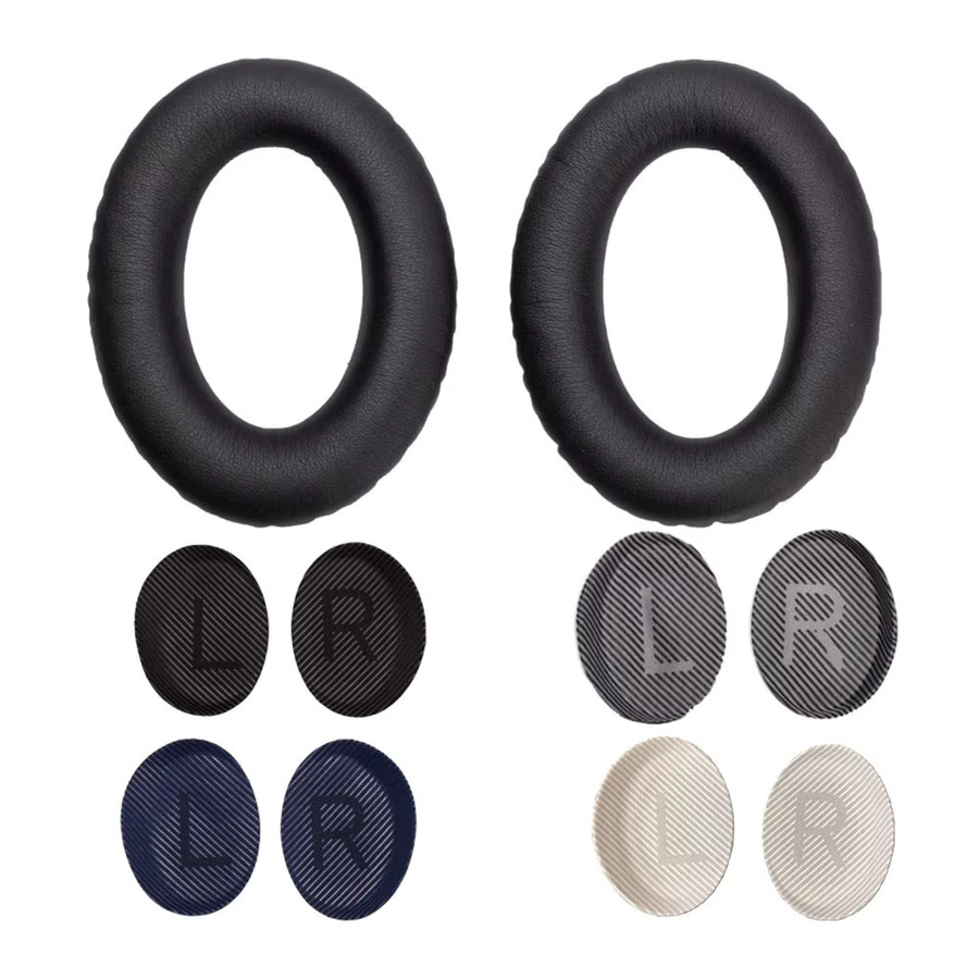 Bose Ohrpolster für QuietComfort 35II QC35 Kopfhörer aus Lederschaum in Schwarz und Blau - Bild 3
