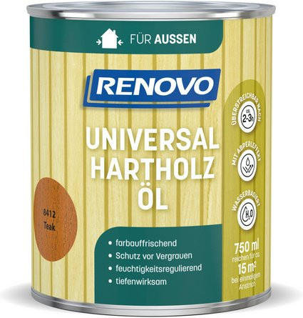 RENOVO Hartholz-Öl auf Wasserbasis in Braun, 0,75 l - Bild 1