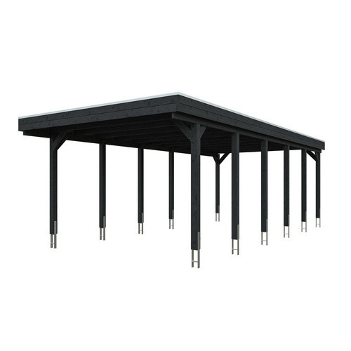 SKANHOLZ Carport Friesland aus Fichte mit Stahl-Dachplatten in Anthrazit und Schwarz, B: 860 cm, T: 402 cm, H: 239 cm - Bild 3