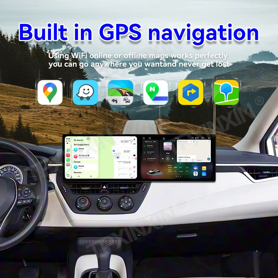 TPXINXIN Dual Screen Android Carplay Autoradio mit GPS und Multimedia-Player für Toyota Corolla Levin und Corolla Kreuz 2019 bis 2022, 11,5 Zoll, Schwarz - Bild 3