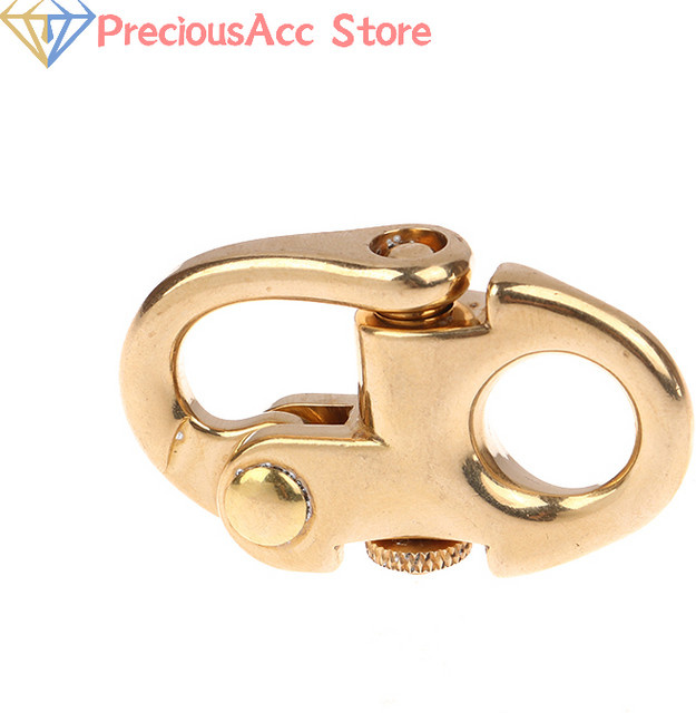 Gmarty Messing Push-Verschluss Karabiner in Gold als Schlüsselanhänger-Ring und Bastelzubehör - Bild 1