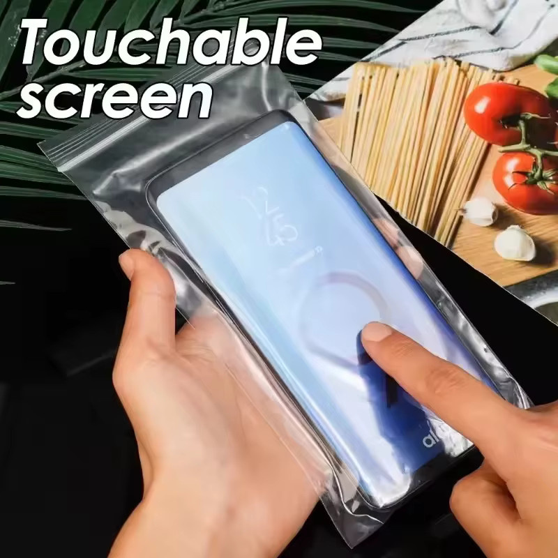100 Stück wasserdichte Handytaschen von Untior, transparente selbstdichtende Einweg-Schutztaschen für universelle Mobiltelefone und Kleinigkeiten - Bild 3
