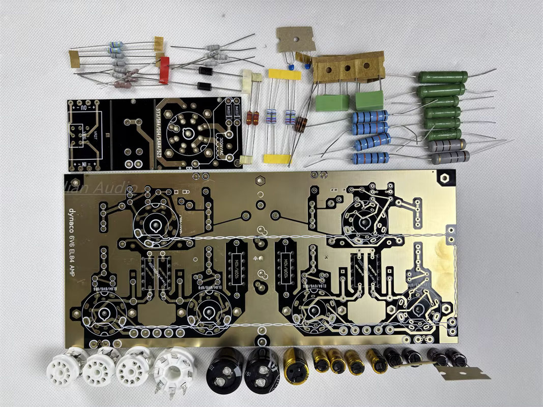 HengyRandian HiFi Vakuumröhrenverstärker-Bausatz mit 6V6 / EL84 Röhren nach DYNACO-Schaltung, Stereo-Verstärker-Kit mit 10 W in Multicolor - Bild 2