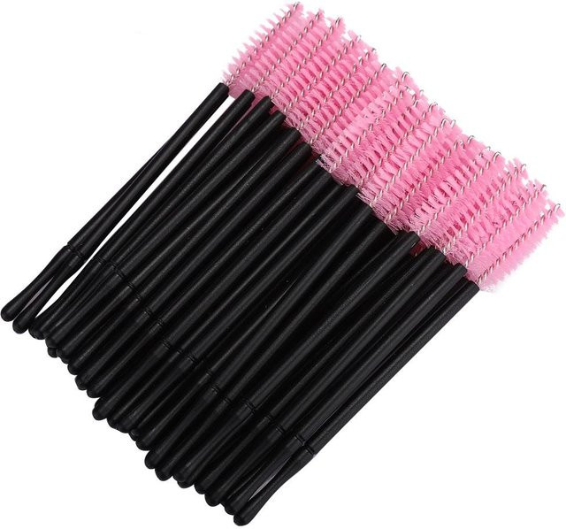Koogeelife Wimpernbürsten Einweg Mascara-Applikatoren, 100 Stück, rosa - Bild 1