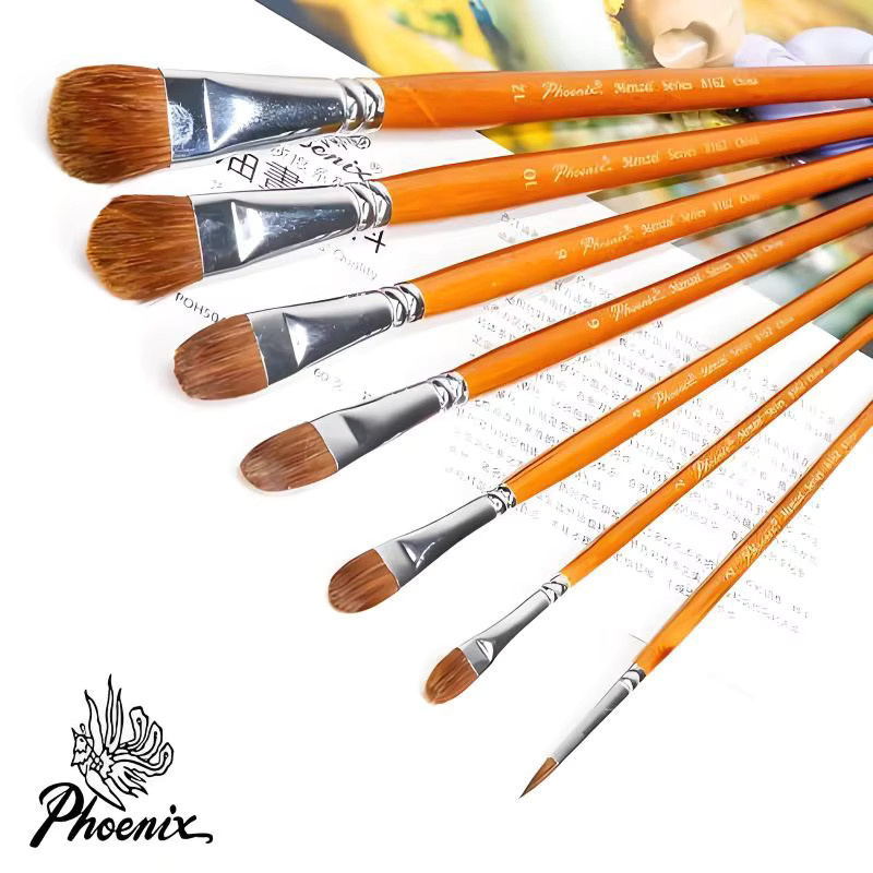 PHOENIX Art Aquarellpinsel-Set aus Wolfshaar in Multicolour für professionelle Handmalerei und Gouachemalerei - Bild 2