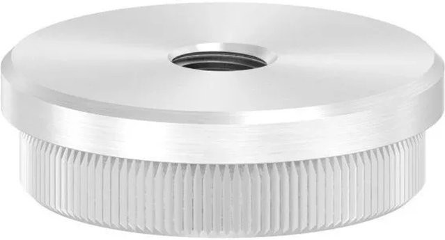 FeNau Einsteckkappe aus Edelstahl V2A in Silber für Rohr Ø 42,4 mm mit M10 Gewinde zum Einschlagen - Bild 1