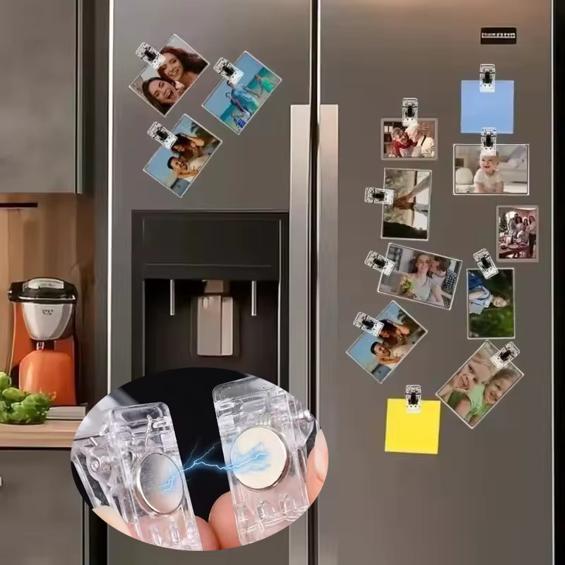 Magnetischer Aufhängclip aus Kunststoff in Transparent zur Aufbewahrung von Fotos und Postern - Bild 4