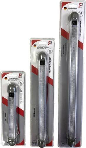 IWH LED Innenraumleuchte 019300 12V in Weiß und Silber, schwenkbar, L x B x H: 225 x 33 x 35 mm - Bild 1