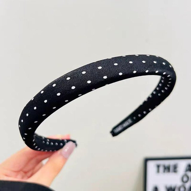 YULIN Stirnband, Schwarz-Weiß, Polka-Dot, Damen - Bild 1
