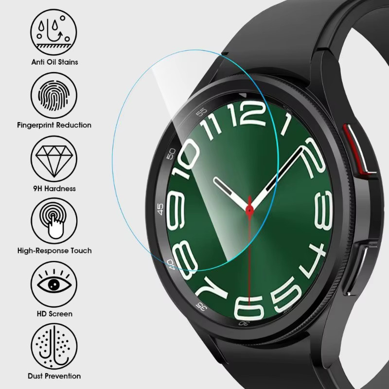 Samsung Displayschutzfolie Glas, 3 Stück, Samsung Galaxy Watch 6 Classic 5 Pro - Bild 2