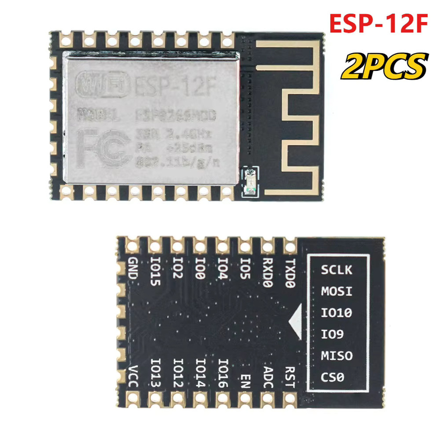2er-Set ESP-12F ESP8266 Seriell zu WiFi Modul in Schwarz von YTDMEN - Bild 3