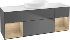 V&B Waschtischunterschrank Finion in Weiß und Anthrazit, Breite: 160 cm, Tiefe: 50,1 cm, Höhe: 50,1 cm - Bild 1