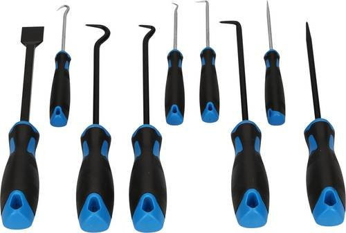 Brilliant Tools BT542010 Schaber-Haken-Werkzeug-Satz, 9-teilig, Schwarz - Bild 1
