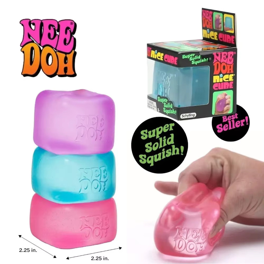 Schylling NeeDoh Nice Cube Sensorisches Quetschspielzeug zur Angstlinderung in Multicolour - Bild 3