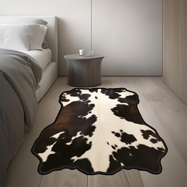 Wucifang Shoes Kuh Teppich in Mehrfarbig, Waschbarer Flanell-Teppich mit Kuh-Design für Wohnzimmer und Schlafzimmer, B x T: 160 x 200 cm - Bild 1