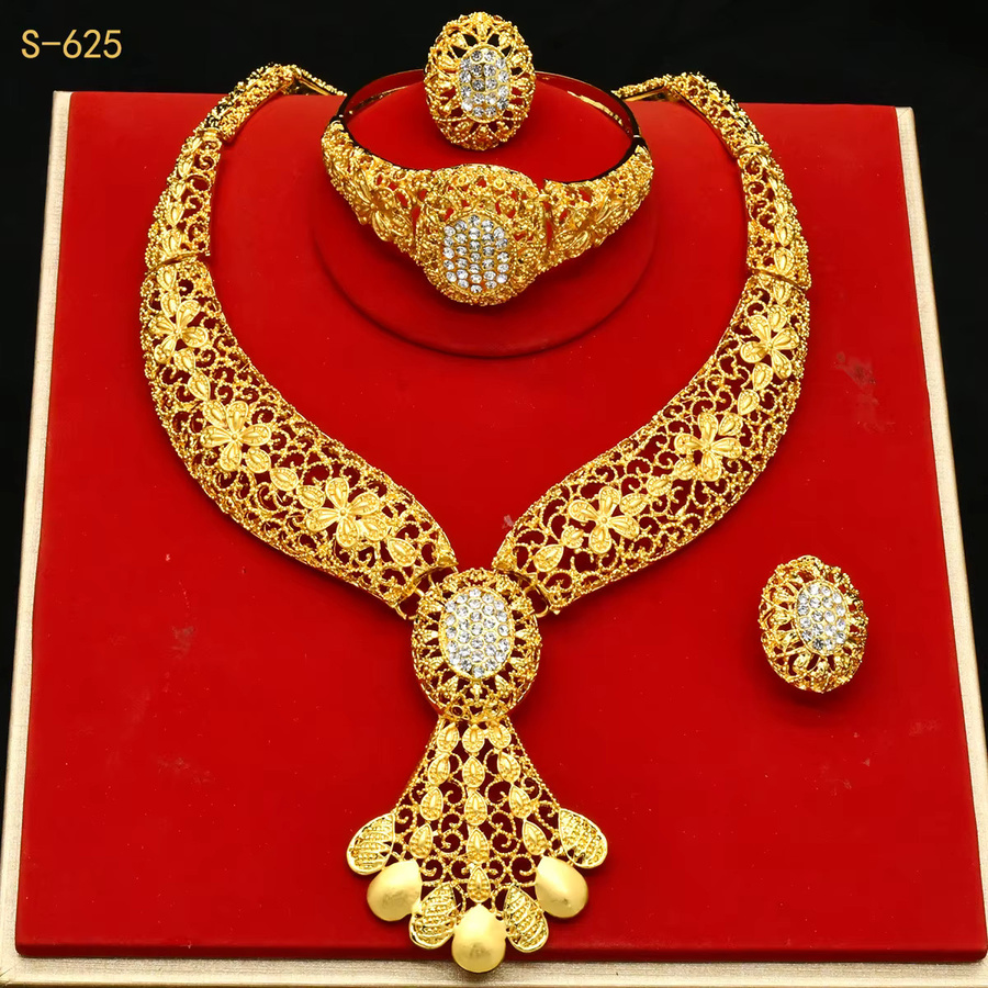 Schmuck-Set, Messing, Gold, Zirkonia, Damen - Bild 2