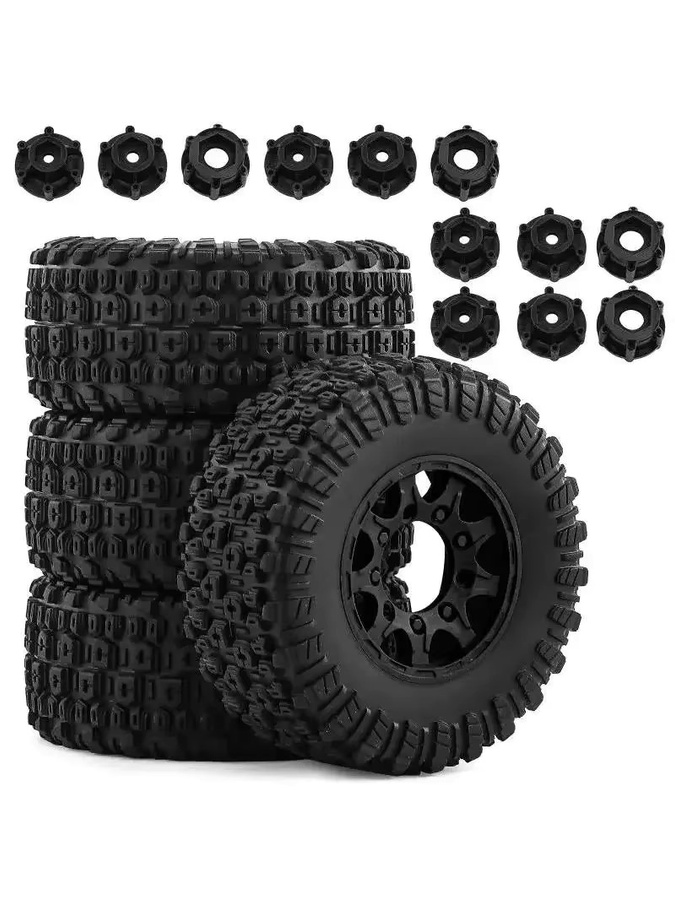 TIMEA Short Course Truck Reifen, 4-teiliges Set, 109mm, mit 12mm 14mm 17mm Radhex - Bild 2