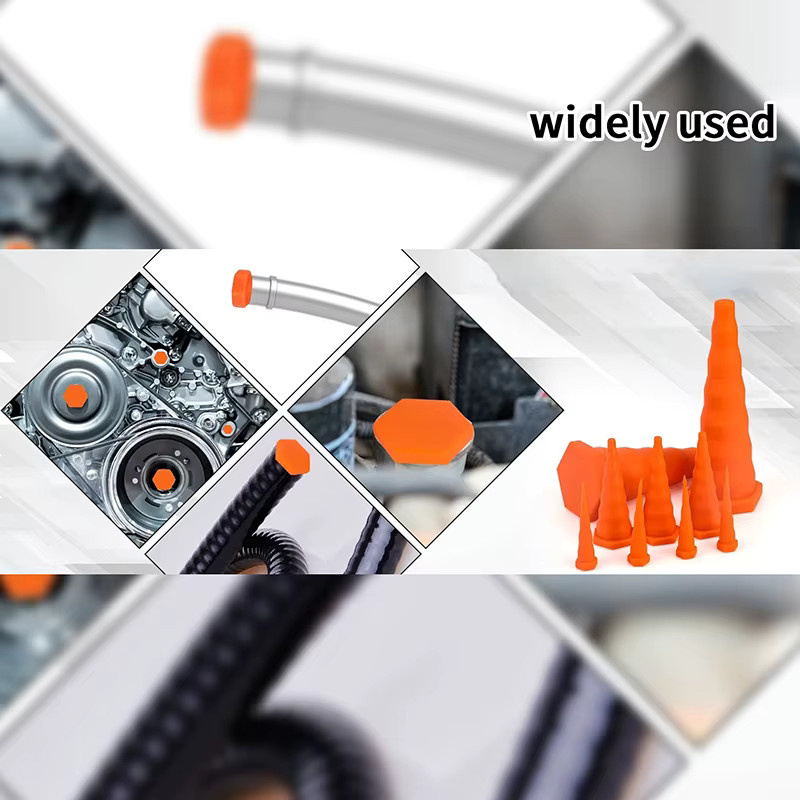 ESHYLALA Hydrauliköl-Gummistopfen Set in Orange für industrielle Gelenke und schwere Geräte - Bild 2