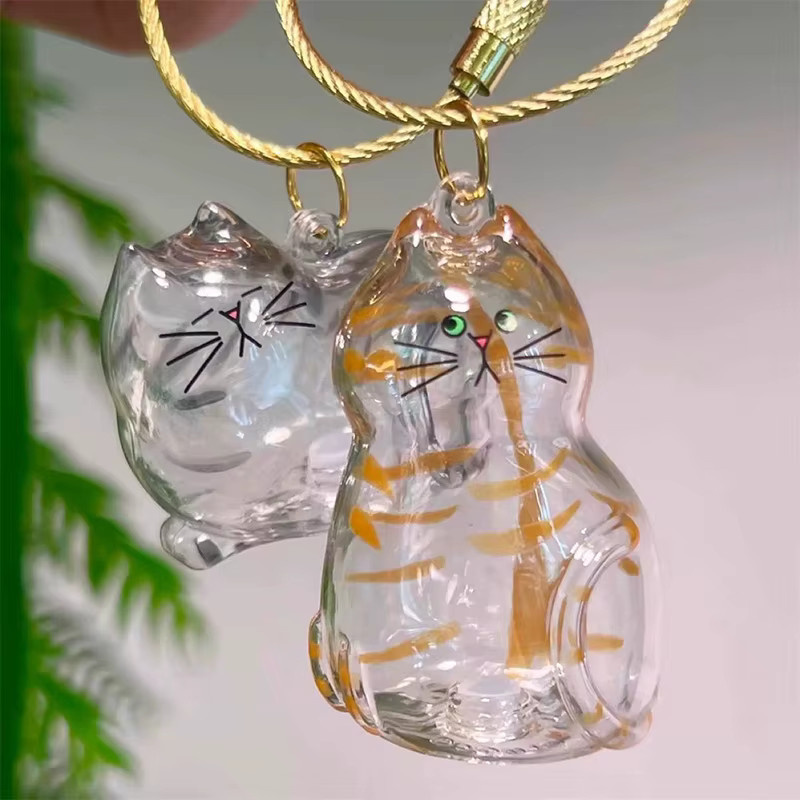 YUMEI Schlüsselanhänger, Kunststoff, Bunt, Siamese Tabby Hachi Cat Pendant - Bild 3