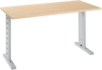 Moxxo Home Office Schreibtisch IQ in Ahorn und Weiß, B/T/H: 130 x 65 x 73,5 cm - Bild 1