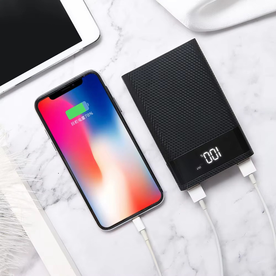 KEBIDUMEI DIY Powerbank-Gehäuse für 4x 18650 Akkus mit Dual USB, Micro USB und Type C, Schwarz, ohne Batterie - Bild 3
