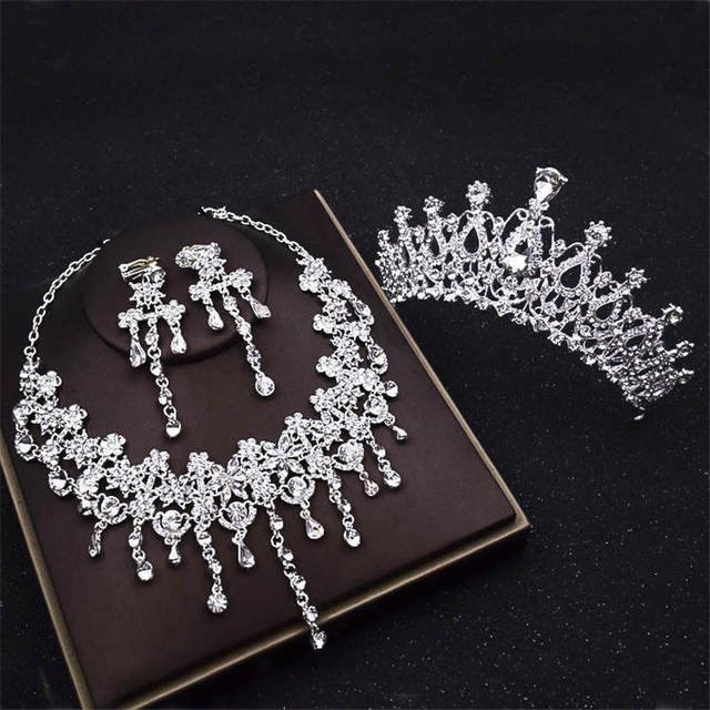 Wucifang Jewelry Schmuck-Set, Kristall, Schwarz, Damen - Bild 1