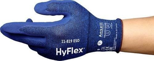 Ansell HyFlex Arbeitshandschuh in Weiß und Blau, Größe L, EN 21420:2020, 1 Paar - Bild 1