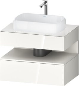 Duravit Waschtischunterschrank Qatego in Weiss Hochglanz mit 1 Schublade, B/T/H: 80 x 55 x 60 cm - Bild 1
