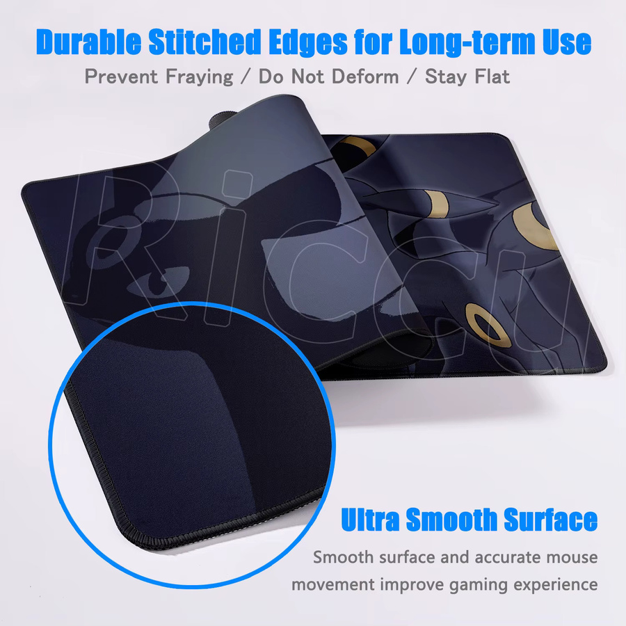 Potdemiel Gaming-Tastaturmatte XXL Umbreon Anime Schreibtischunterlage Schwarz - Bild 2
