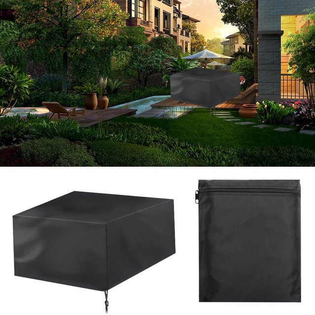 Aimo Staubschutzhülle für Gartenmöbel aus wasserabweisendem Oxford-Polyester, Schwarz, B x T x H: 250 x 250 x 90 cm - Bild 1