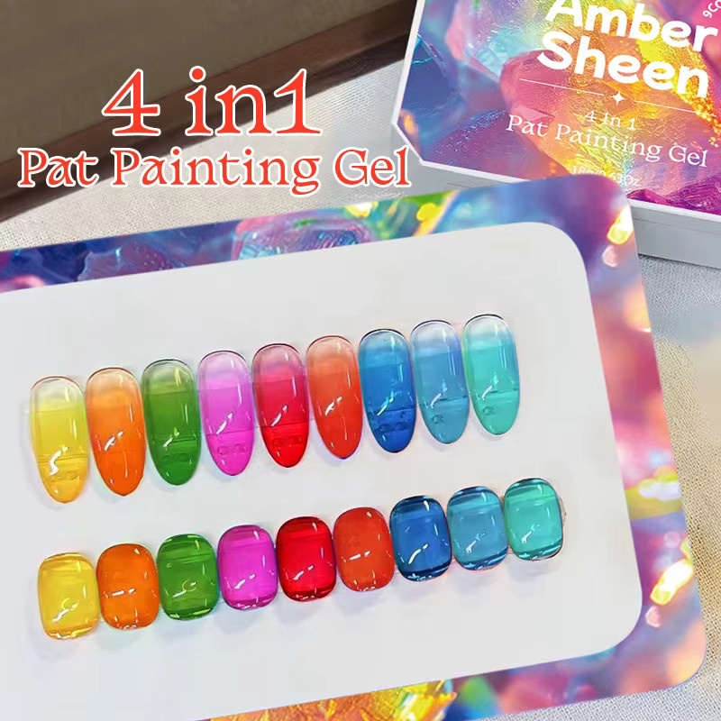 UR SUGAR Jelly Patting Gel Nagellack-Set, glänzend, 3-teilig - Bild 2
