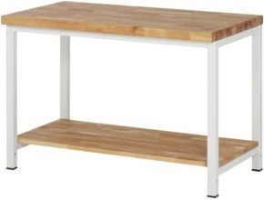 Rau Werkbank höhenverstellbar in Weiß, B/T/H: 125 x 70 x 84-104 cm - Bild 1