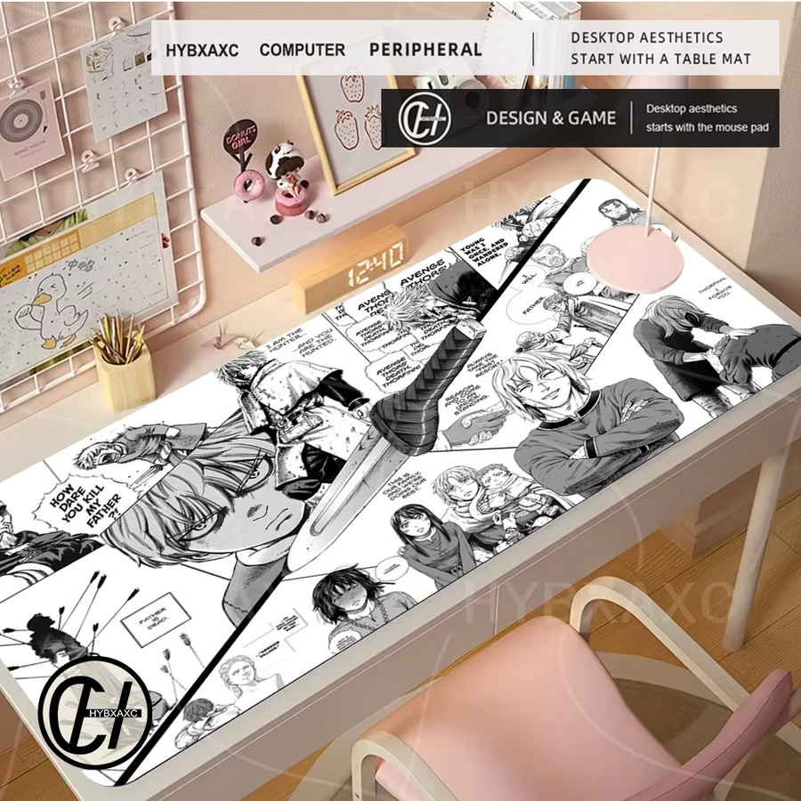 HYBXAXC Gamer E-Sports Mauspad Vinland Saga mit Anti-Rutsch-Gummi in Multicolour - Bild 3