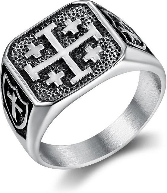 FOXANRY Jewelry Silberring, Retro, Herren, Ringgröße 7 - Bild 1