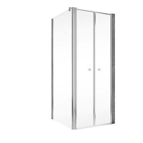Schulte Garant 2.0 Duschkabine Eckeinstieg mit Pendeltür und Seitenwand in Chromoptik, transparent, B/T/H: 80 x 80 x 200 cm - Bild 2